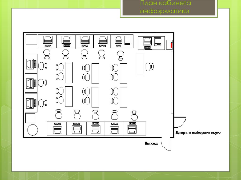 Схема кабинета информатики