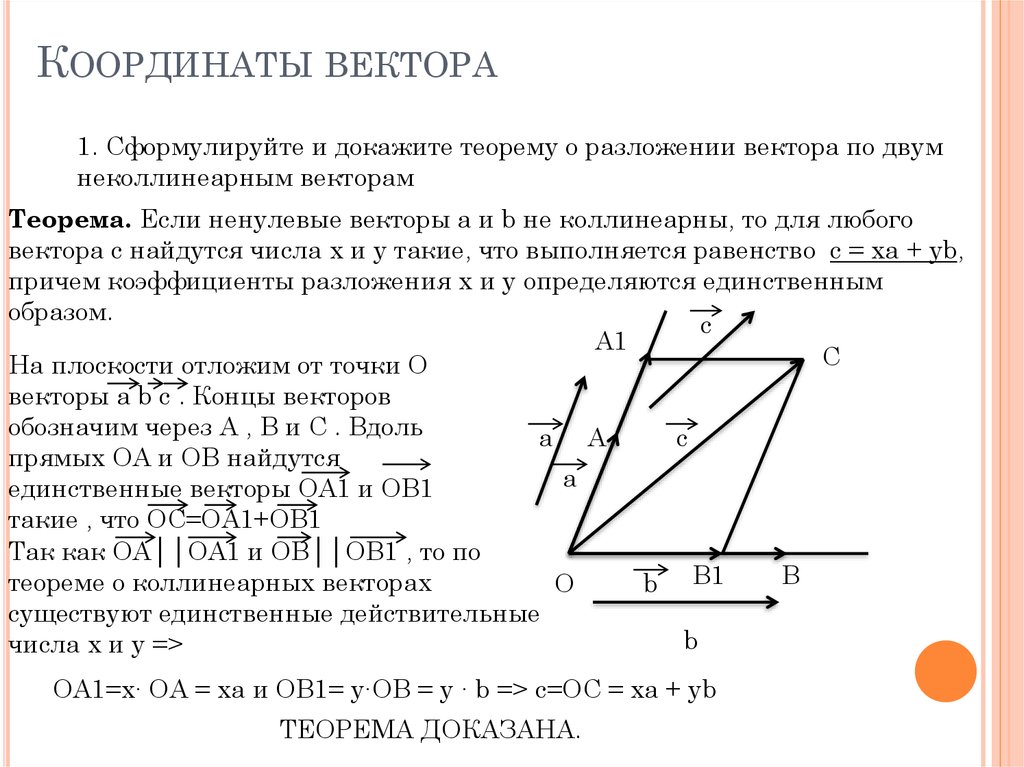 Разложение вектора по двум неколлинеарным векторам 8 класс погорелов презентация