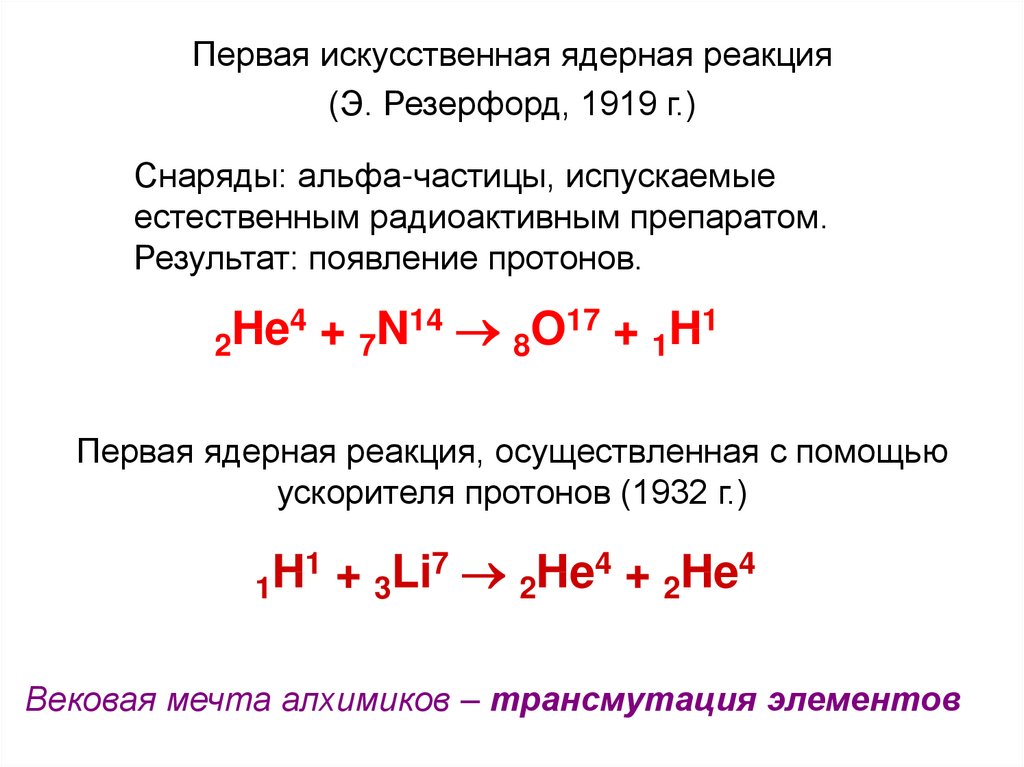 Схема ядерной реакции