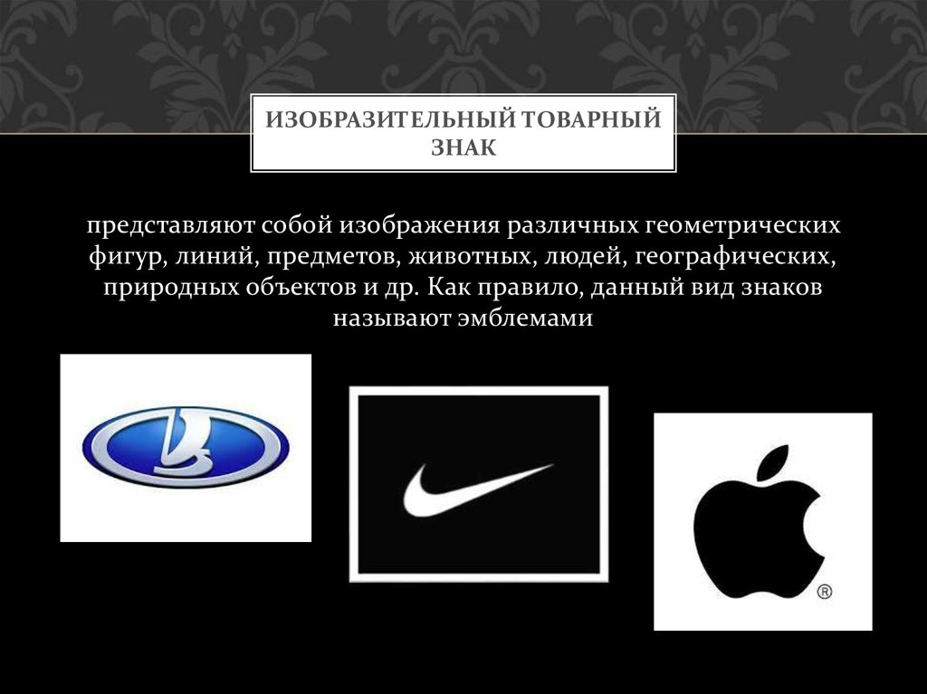 Продвижение товарного знака. Видовые товарные знаки. Примеры товарных знаков.