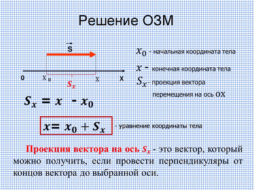 Определите координату тела