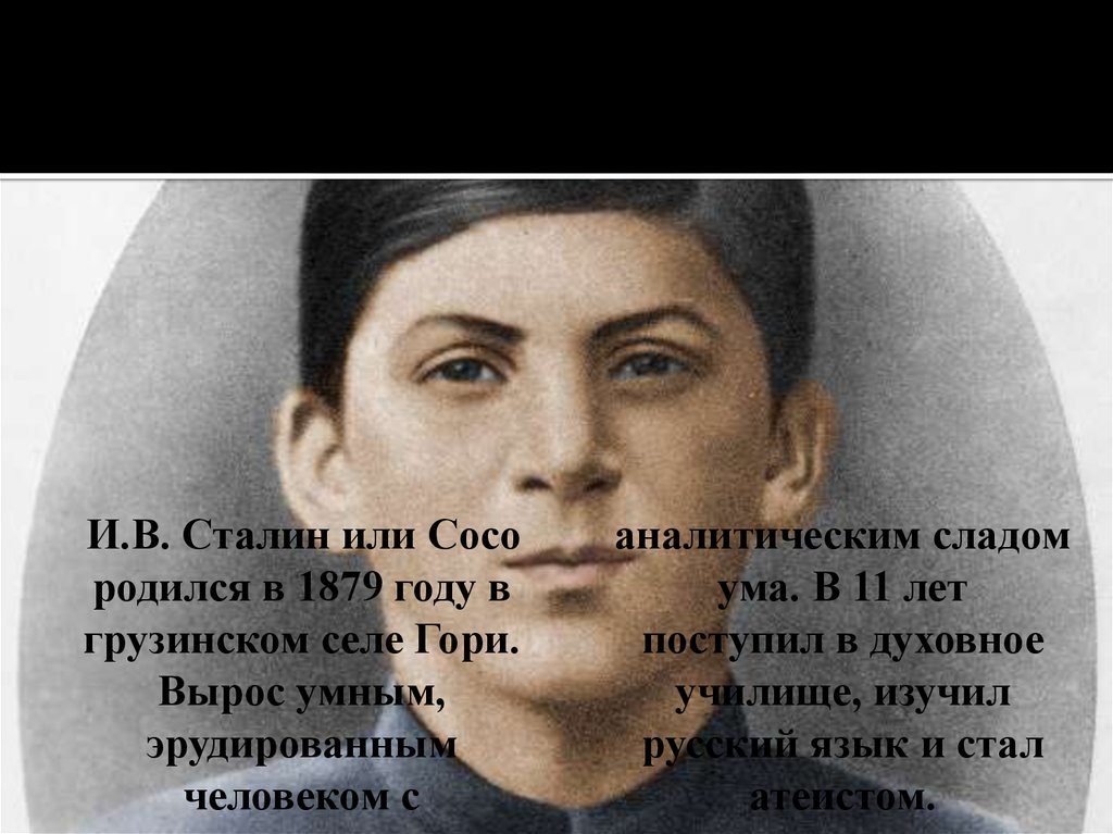 Реферат: Политический портрет И.В. Сталина