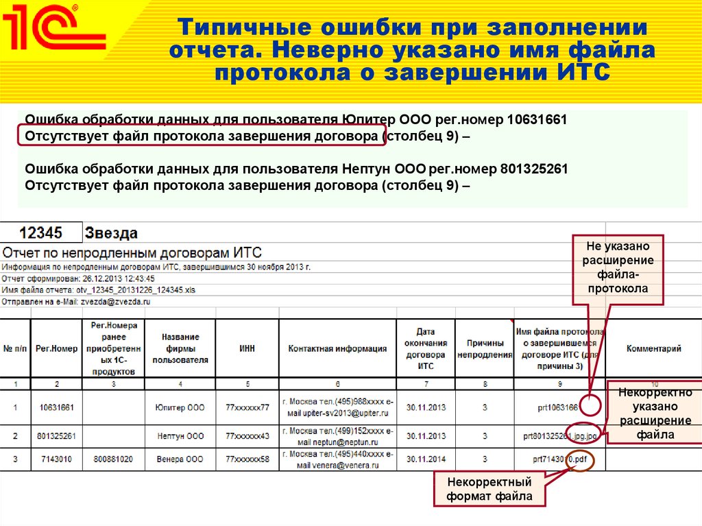 Неверное имя файла отчетный год указан неправильно код ошибки 0200004