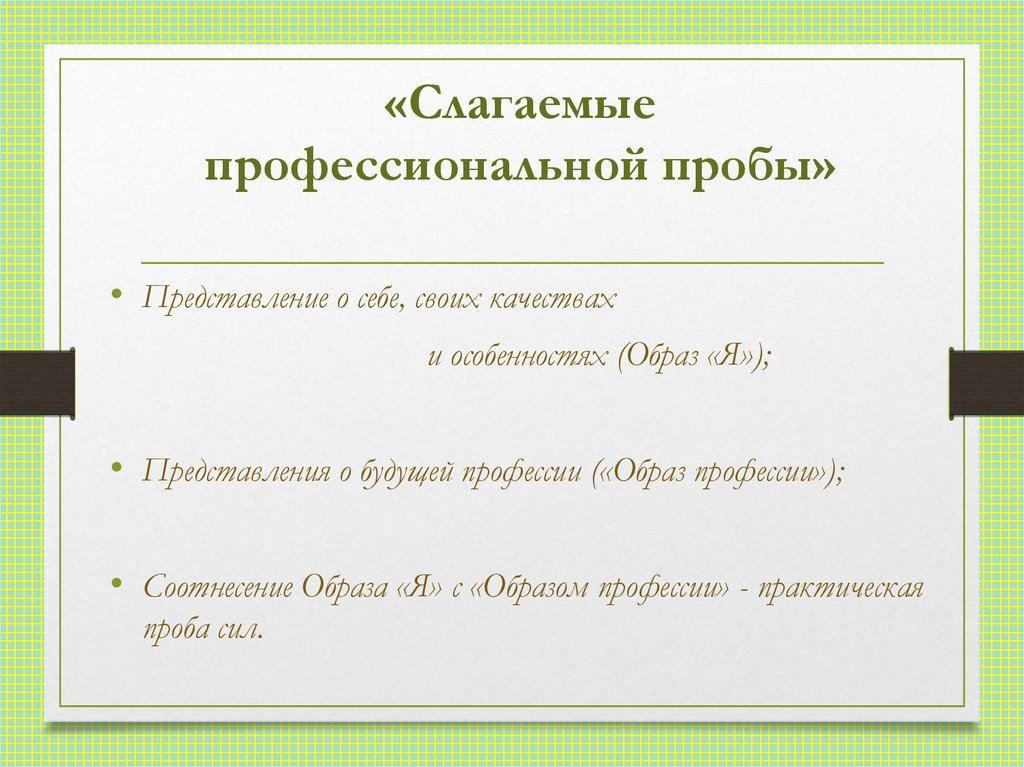 Профессиональная проба 8 класс технология презентация