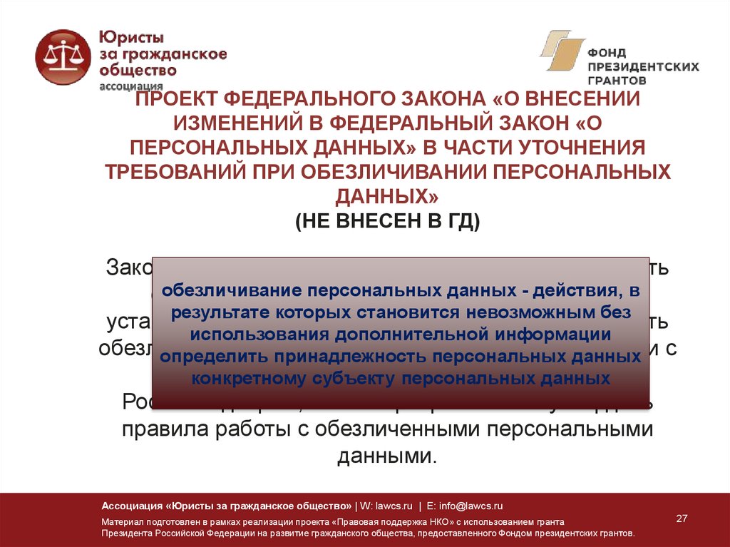 Изменение в федеральный. Обезличивание персональных данных действия в результате которых. Требования к защите обезличенных персональных данных. Законы регулирующие деятельность НКО. Закон о ОБЕЗЛИЧИВАНИИ данных.