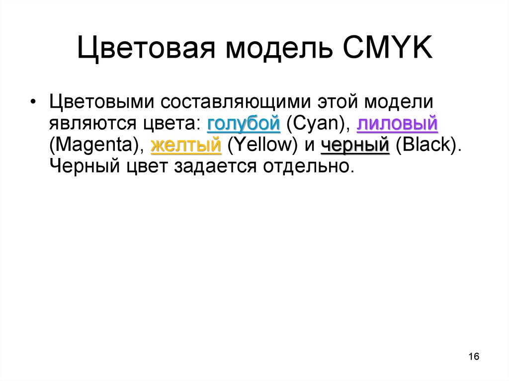 Цветовая модель CMYK