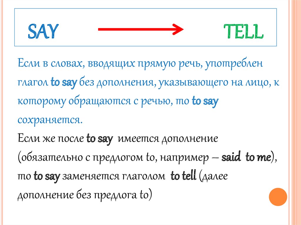 Said глагола в английском. Say tell. Say tell правило разница. Tell или say в английском языке. Say to tell разница.