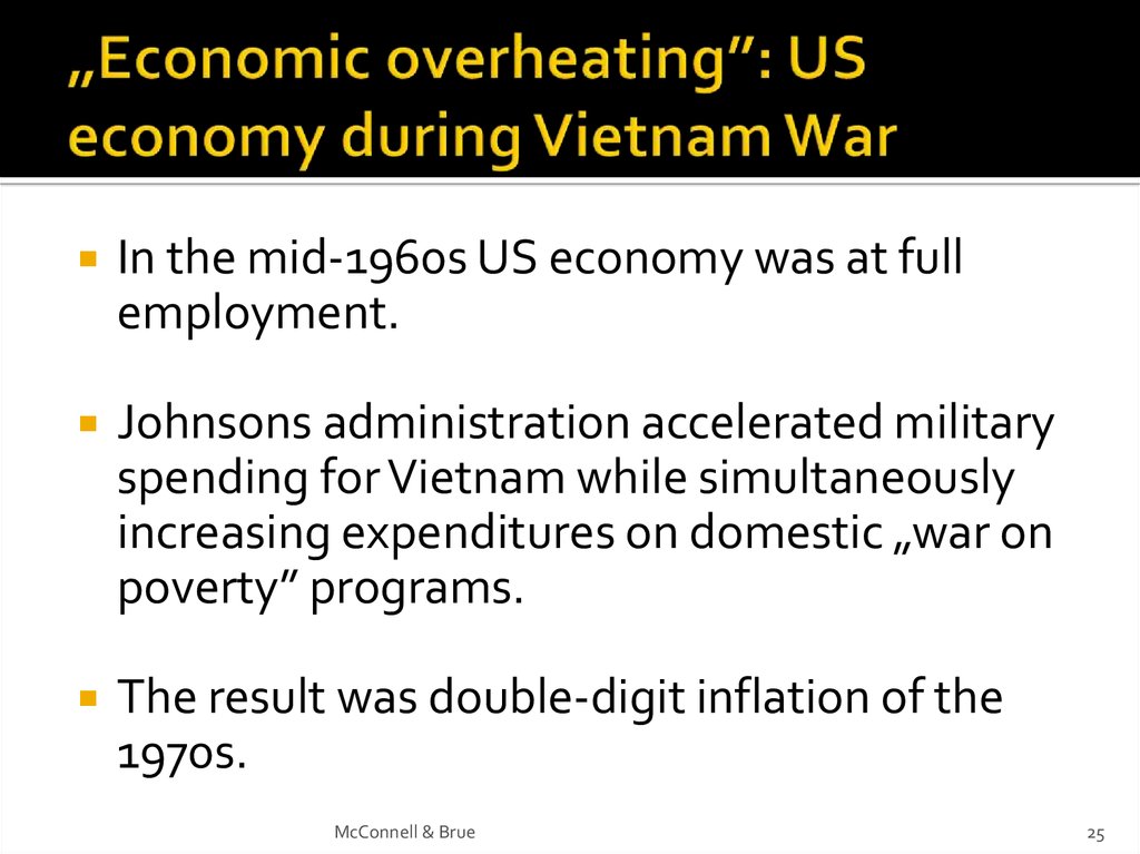 „Economic overheating”: US economy during Vietnam War