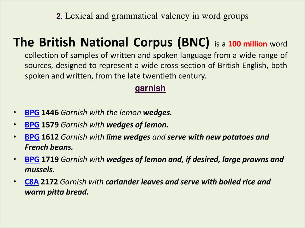 2. Lexical and grammatical valency in word groups