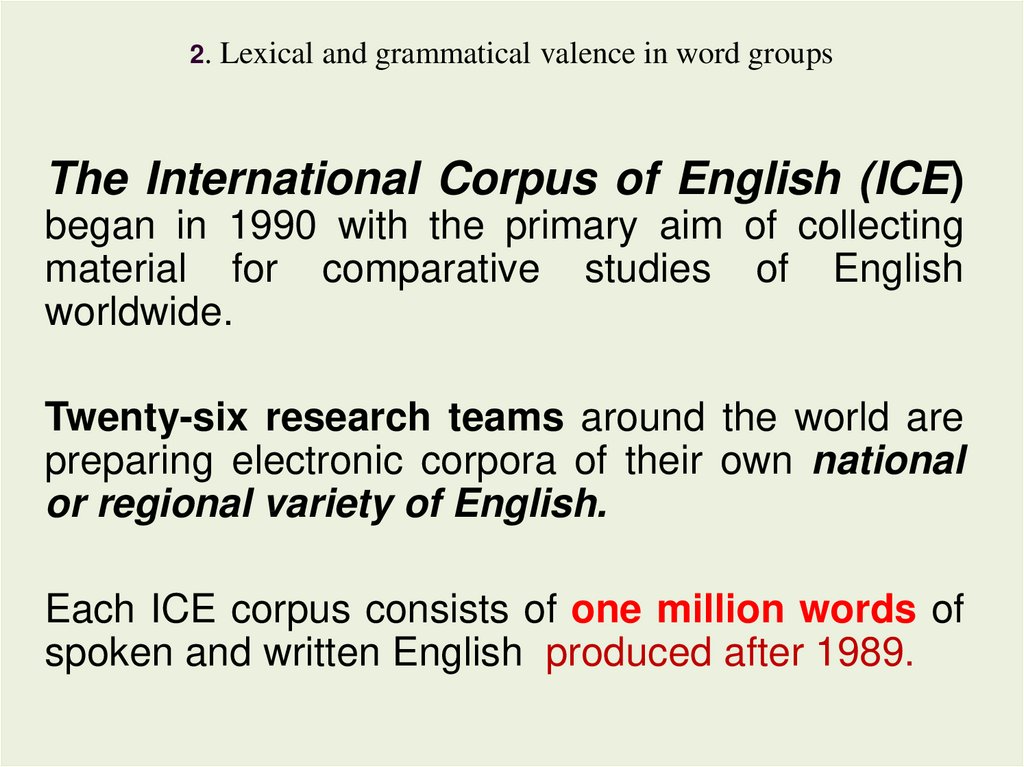 2. Lexical and grammatical valence in word groups