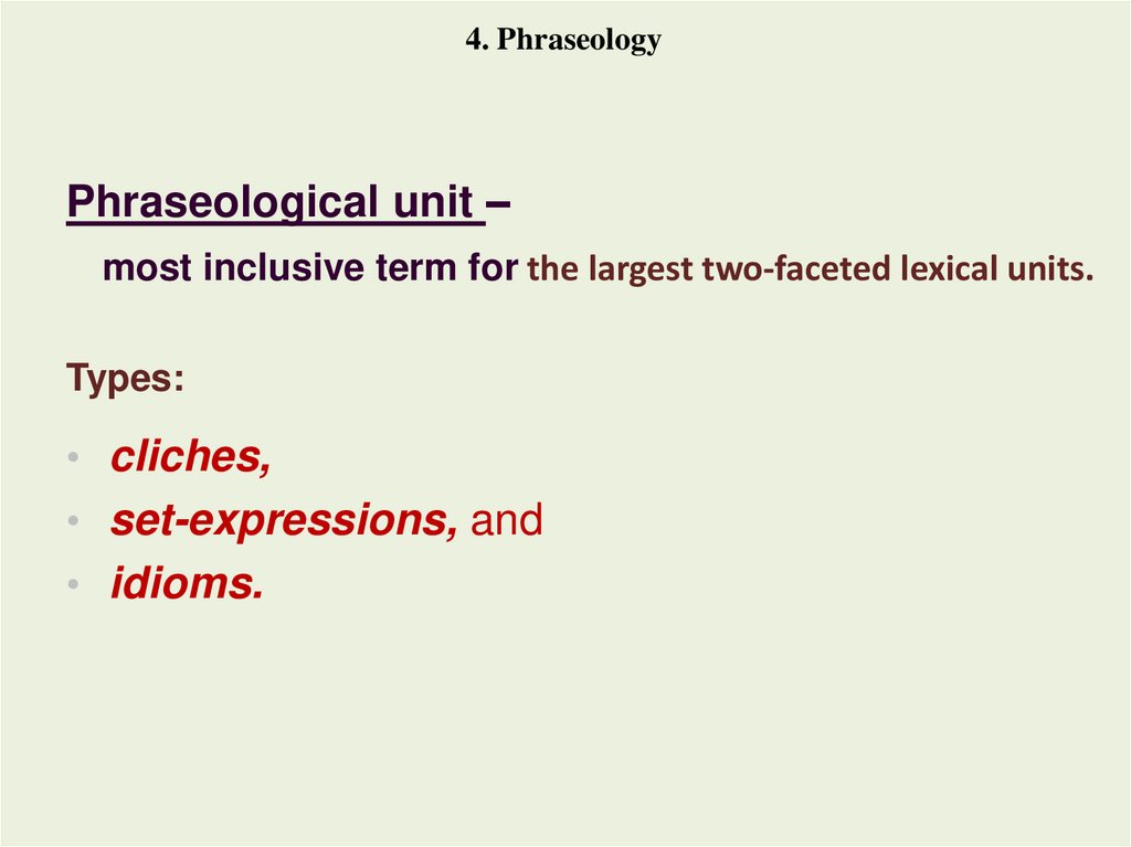 4. Phraseology