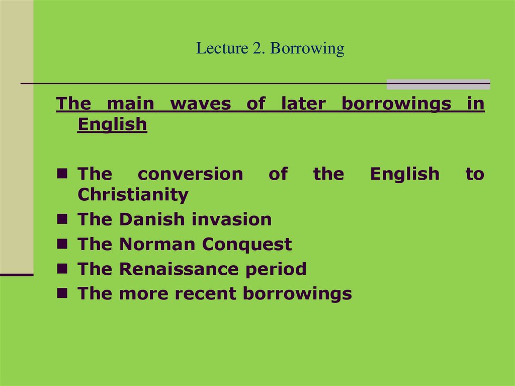Lecture 2. Borrowing
