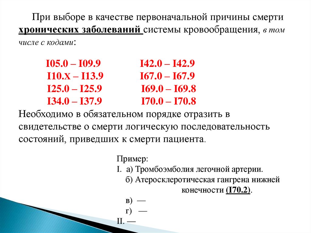 Причины смерти презентация