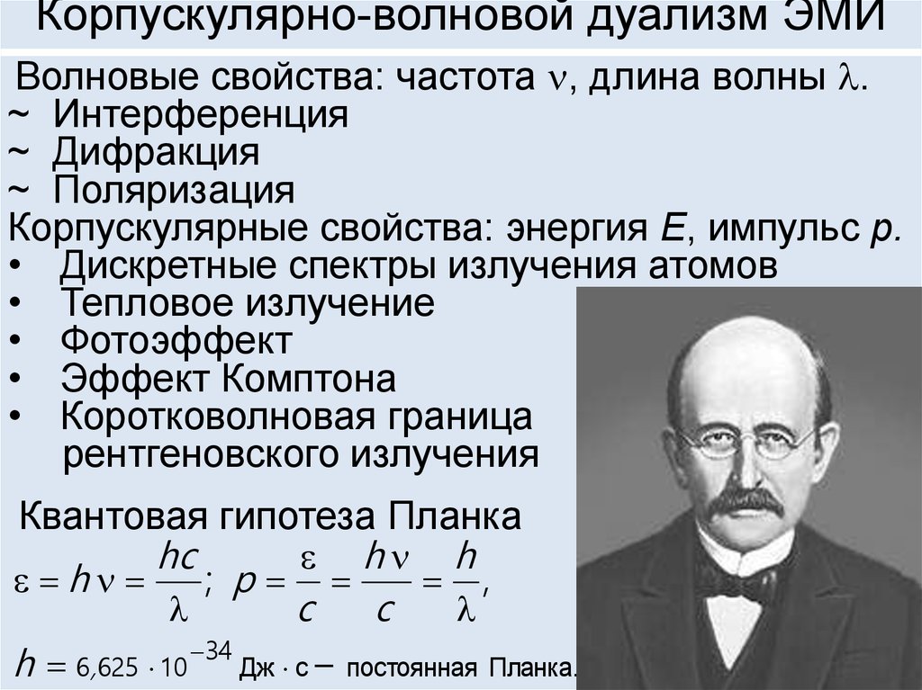 Квантовый дуализм. Корпускулярно-волновой дуализм. Корпускулярно-волновой дуализм электромагнитного излучения. Квантово-волновой дуализм. Дуализм волновых и корпускулярных свойств излучения.