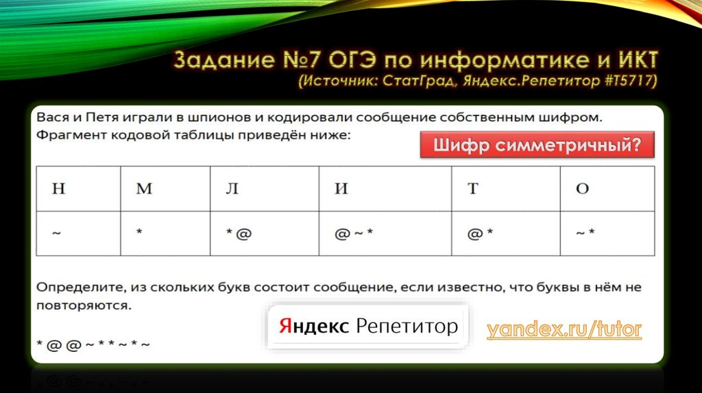 Задание №7 ОГЭ по информатике и ИКТ (Источник: СтатГрад, Яндекс.Репетитор #T5717)