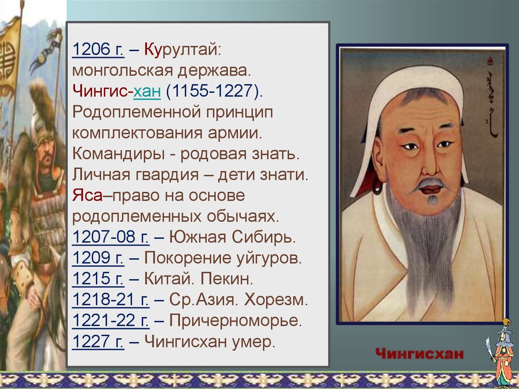 Великие ханы имена. Монголия Чингис Хан.