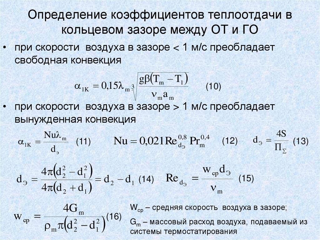 Коэффициент теплоотдачи