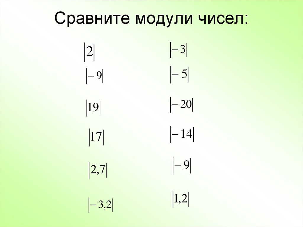 Сравнение по модулю 1