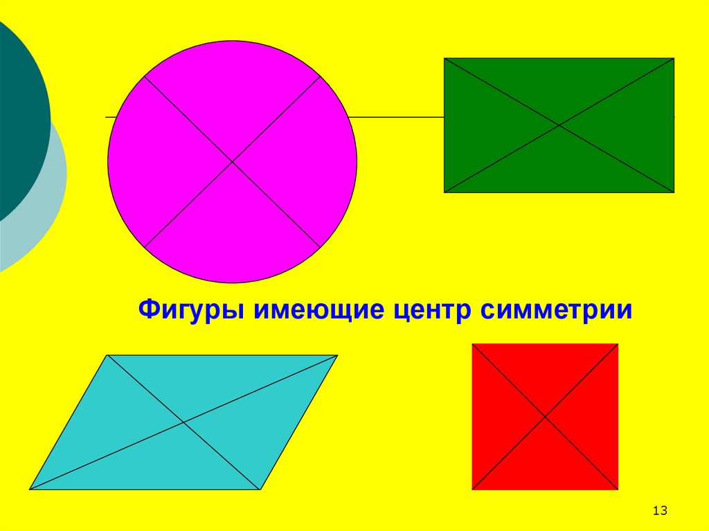 Ромб имеет ось симметрии