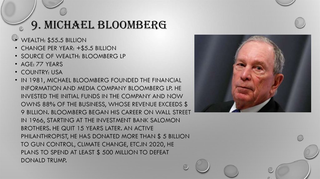 9. Michael Bloomberg