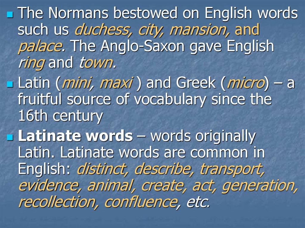 Etymology Of English Words презентация онлайн