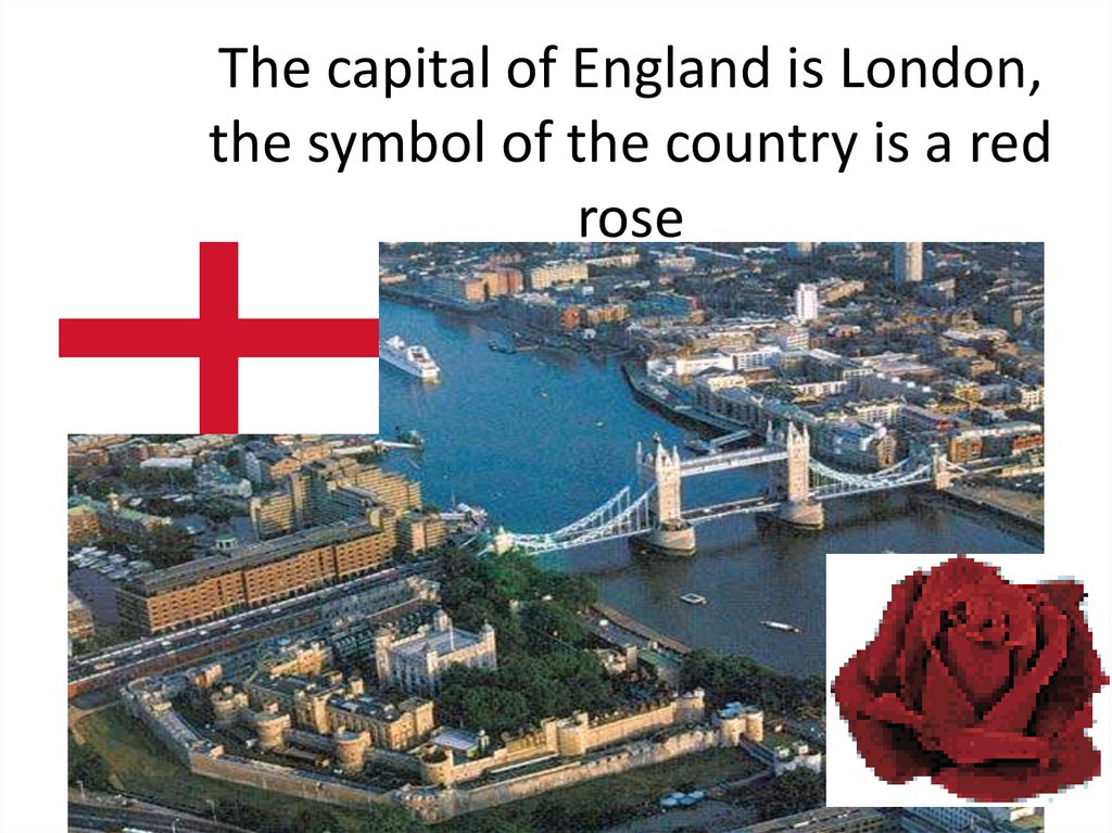 The capital of England is London, the symbol of the country is a red rose