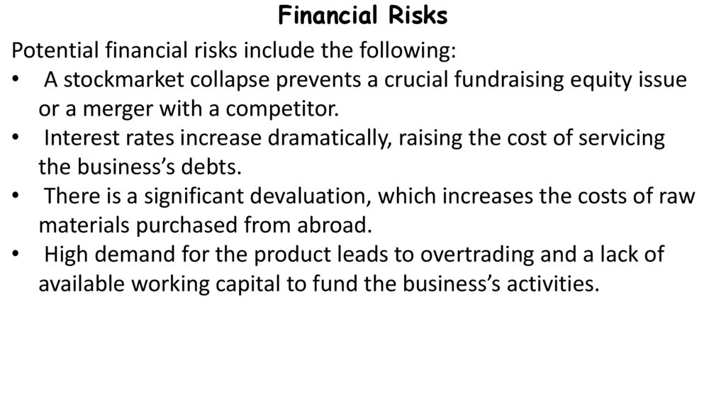 Financial Risks