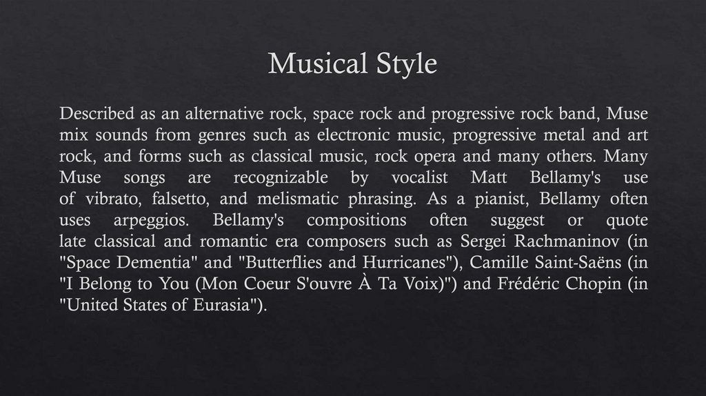 Musical Style