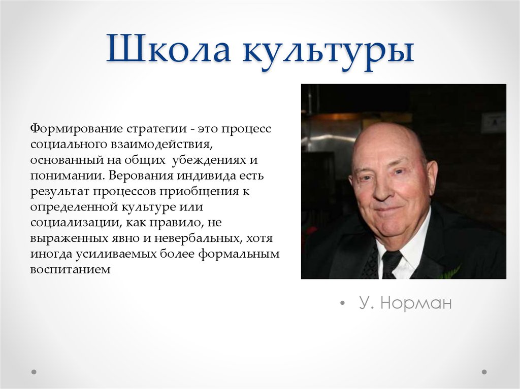 Школа культуры. Школа культуры в стратегическом менеджменте. У Норман школа культуры. Дж Спендер школа культуры.