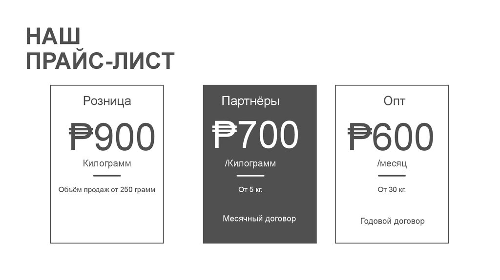 НАШ ПРАЙС-ЛИСТ