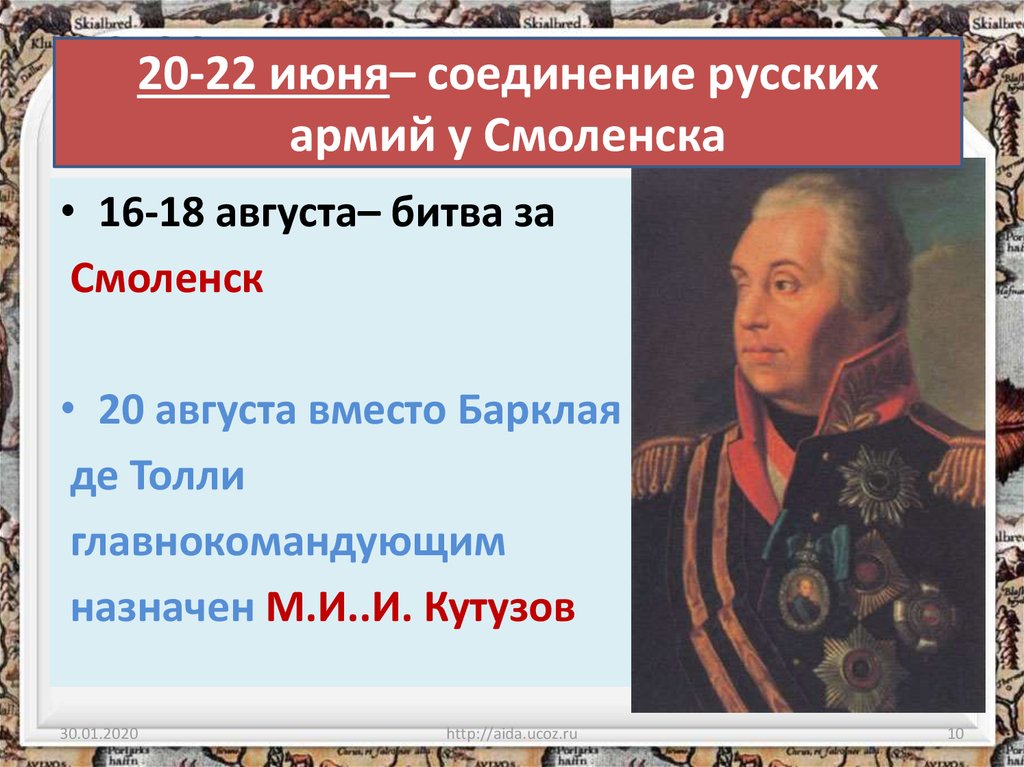 Кто был назначен главнокомандующим русских войск. Смоленск в Отечественной войне 1812 года. Нижегородцы в Отечественной войне 1812 года.