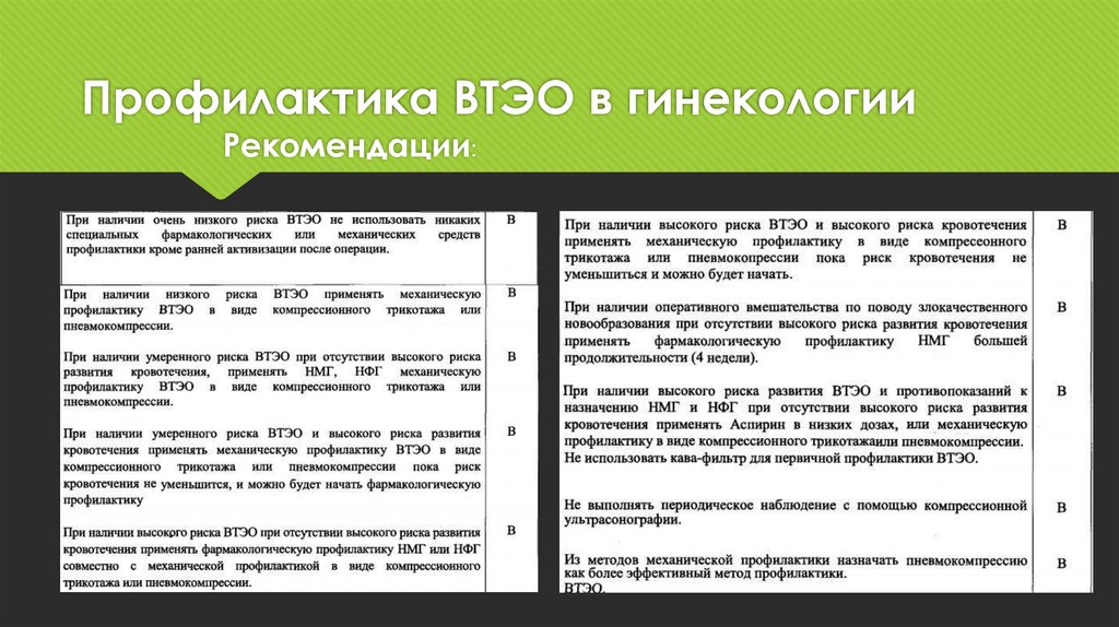 Акушерство и гинекология клинические. Профилактика ВТЭО В акушерстве. Профилактика тромбоэмболических осложнений в акушерстве. Профилактика ВТЭО В гинекологии. ВТЭО В акушерстве клинические рекомендации.