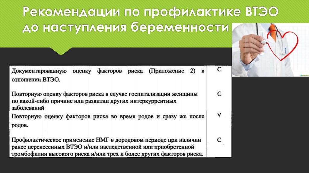 Рекомендации по профилактике осложнений