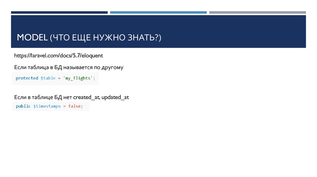 Model (что еще нужно знать?)