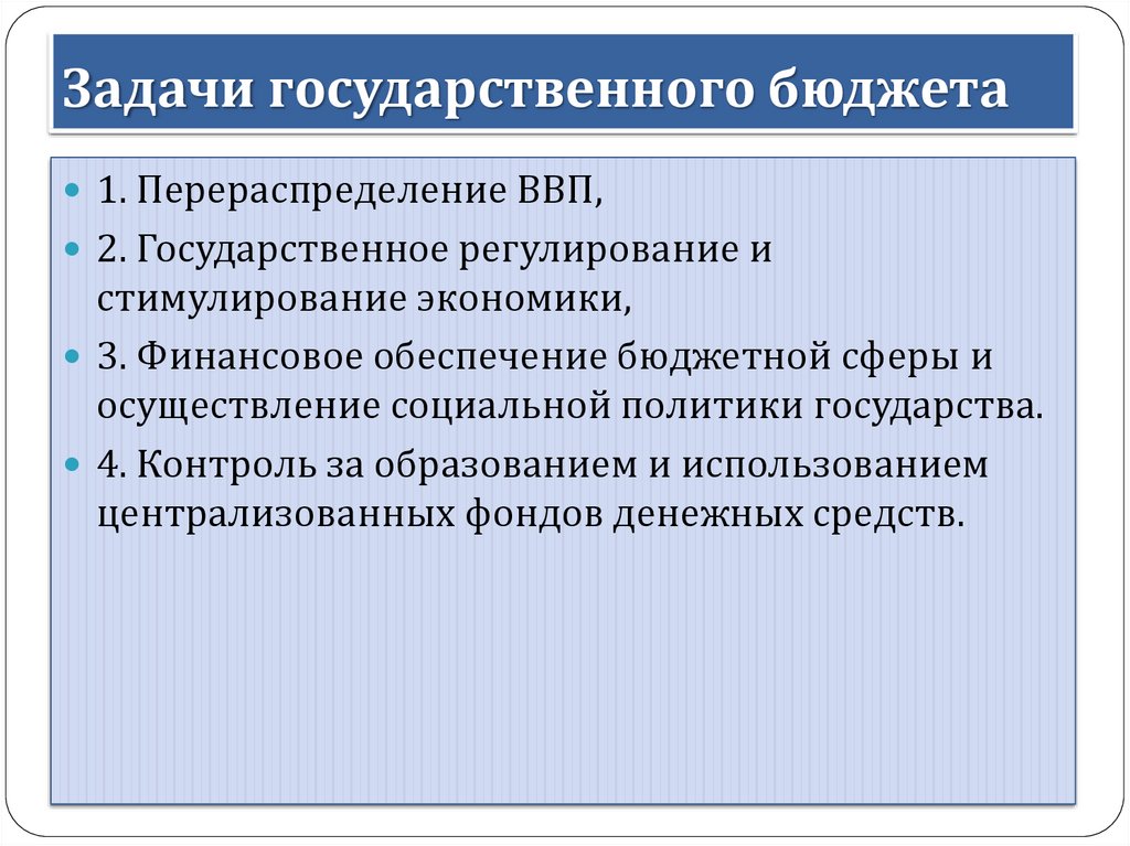 Государственный бюджет это центральный финансовый план государства