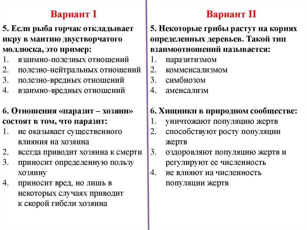 Примером взаимоотношений паразит хозяин служат отношения между