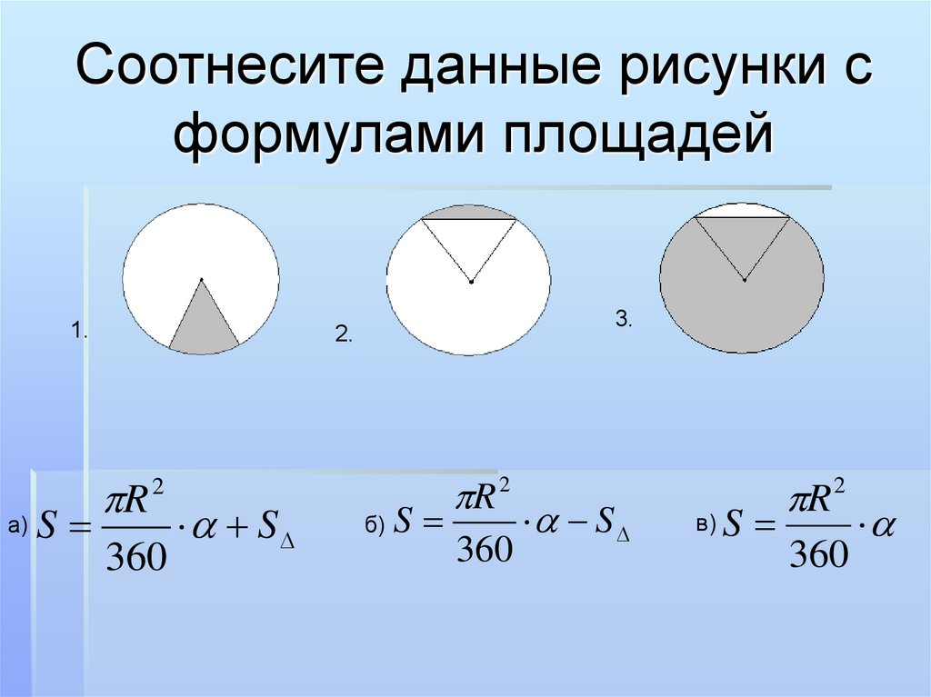 Формулы площадей 9 класс