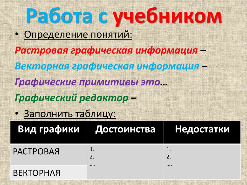 Достоинства и недостатки растрового изображения