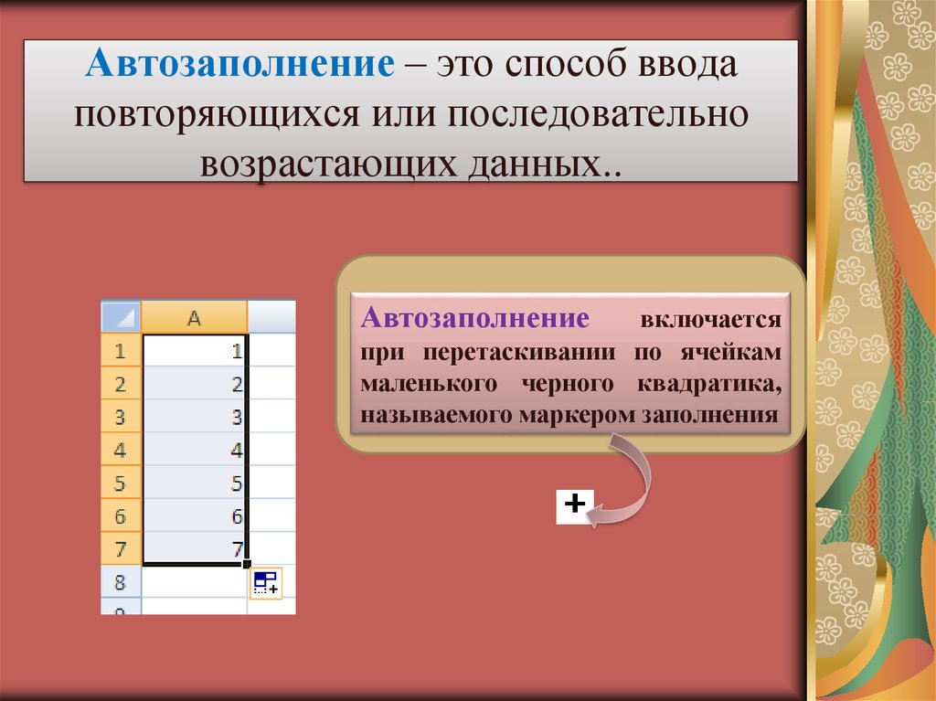 Авто заполнение. Автозаполнение презентация.