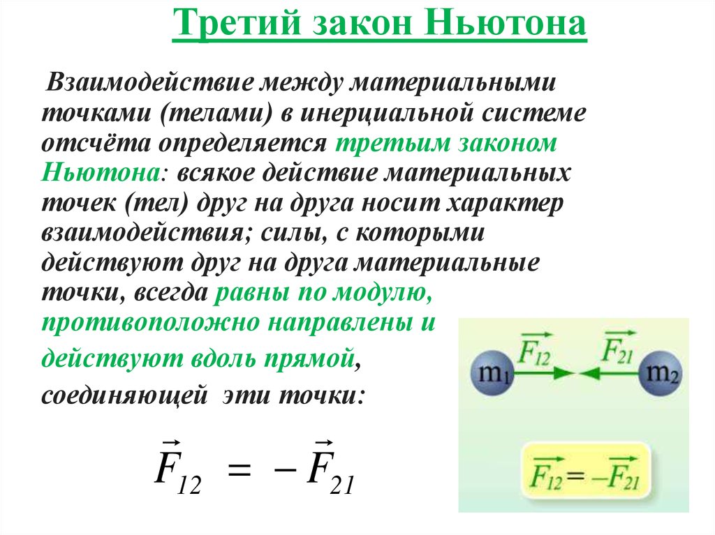 Третий закон Ньютона