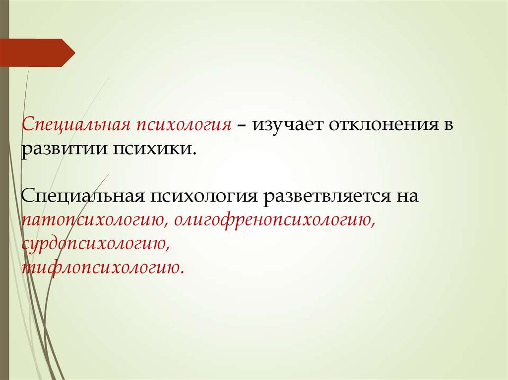 Специальная психология презентация