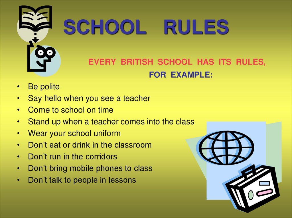 SCHOOL RULES.