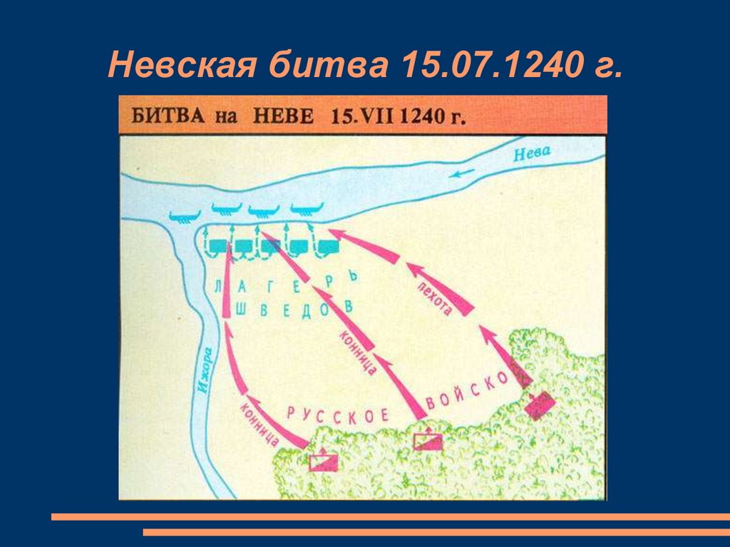 Сообщение о невской битве. 1240 Год Невская битва карта.