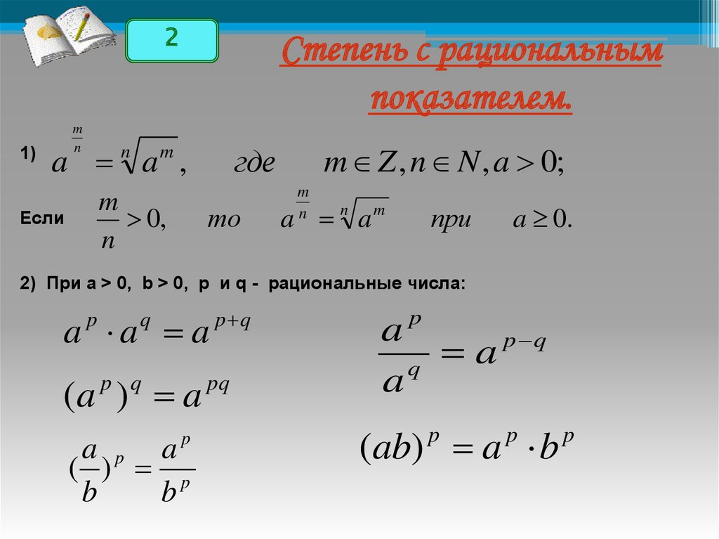 Выражение с рациональным показателем. Степень с рациональным показателем формулы. Свойства степени с рациональным показателем. Степени с рациональными показателями их свойства. Степень с рациональным показателем 9 класс.