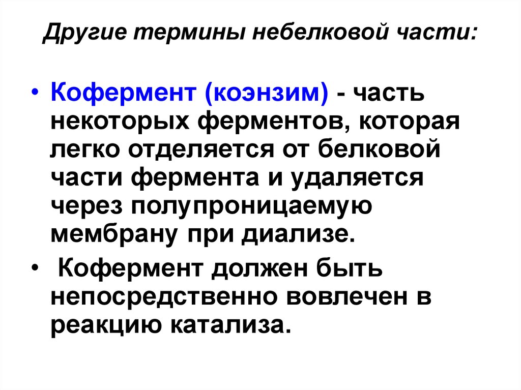 Отличие ферментов от небелковых катализаторов. Ферменты лекция. Функции небелковой части фермента. История развития энзимологии.