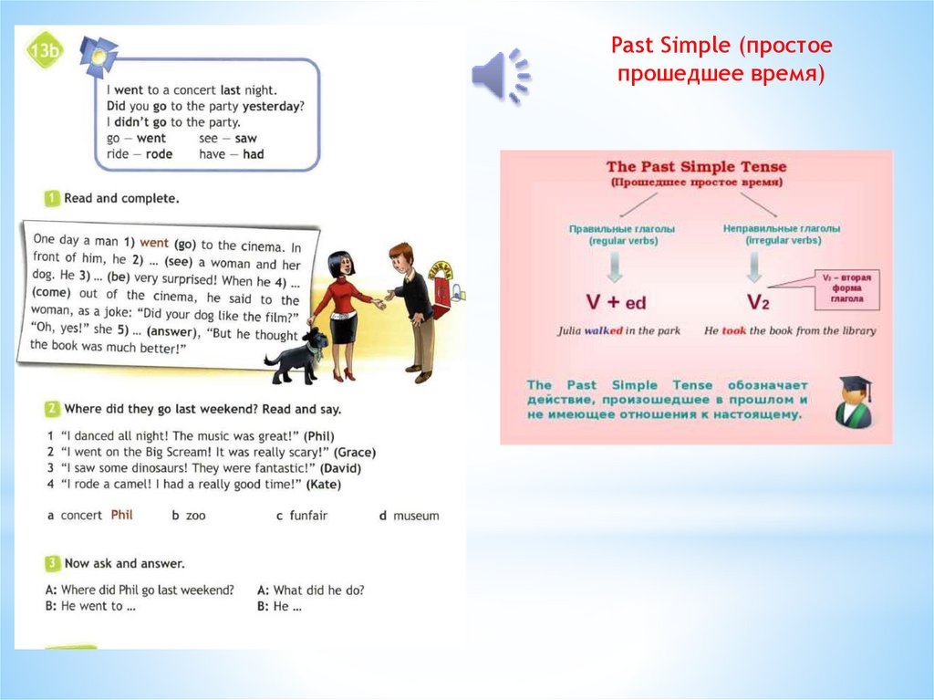 Прошедшее простое время презентация