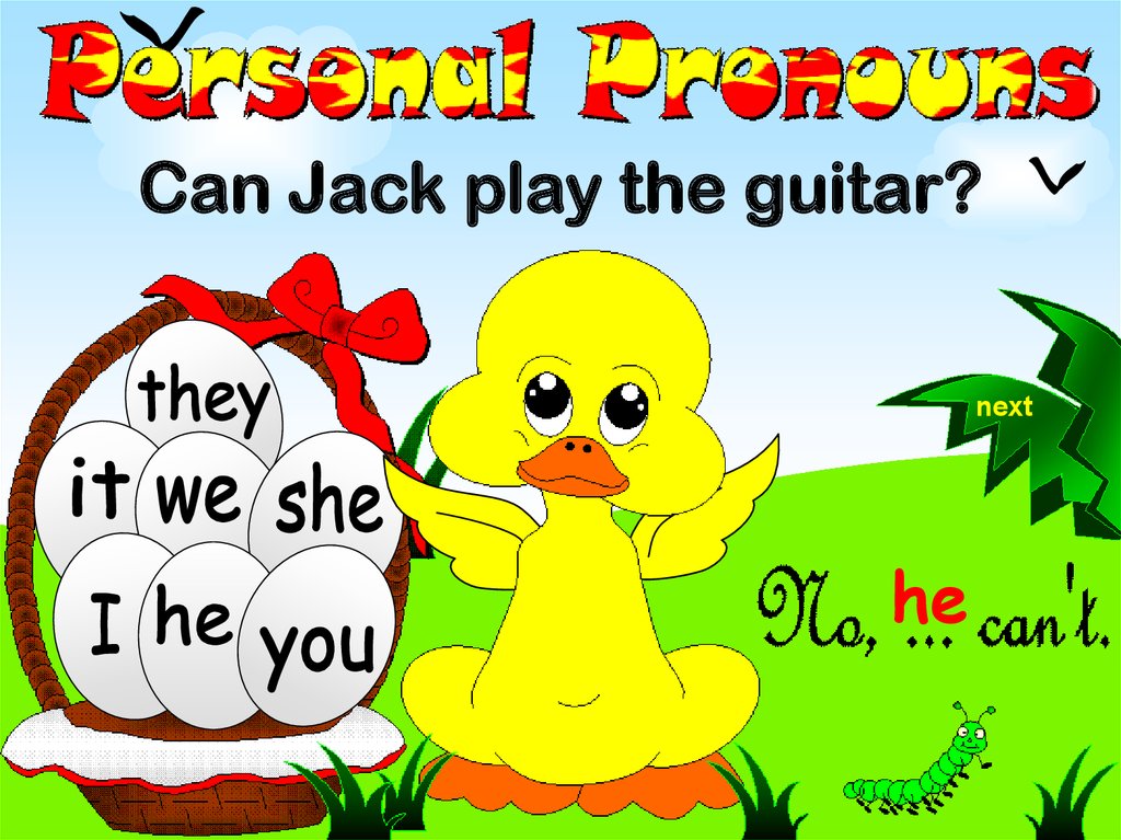 Personal Pronouns Game Esl