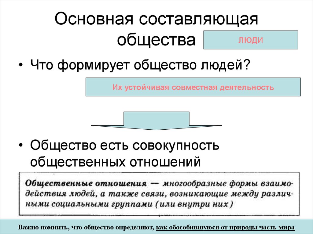 Составляющие социума