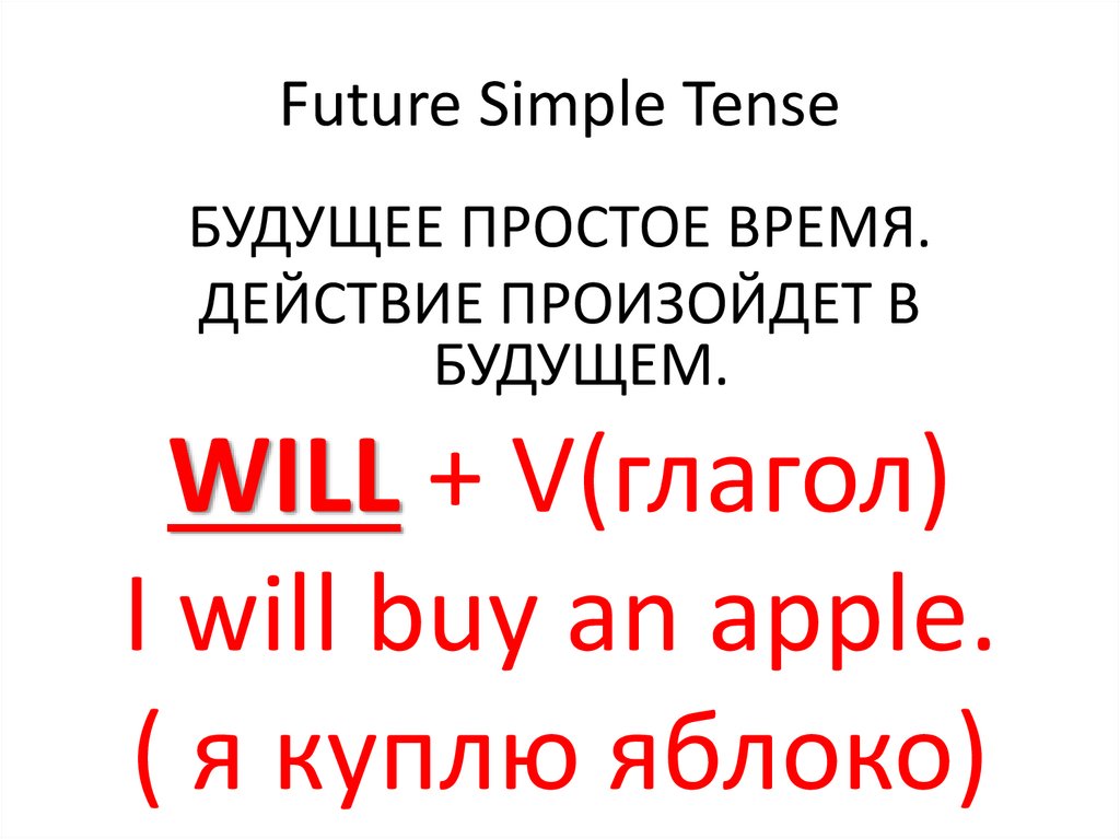 Future Simple Tense