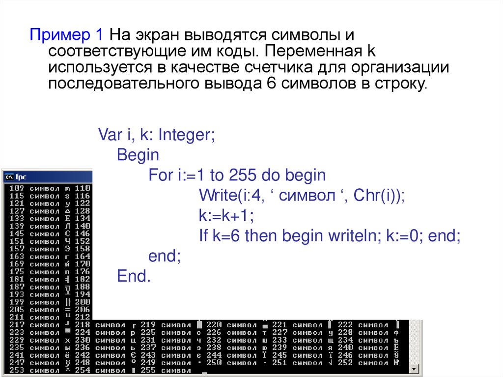 Презентация на тему символьный тип данных